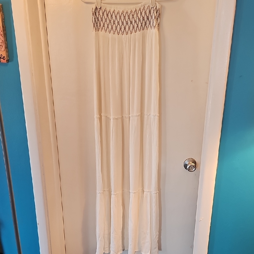 Love Stitch Cream Maxi Dress